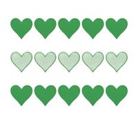 uxcell Heart Shaped Iron on Patches Green Embroidered Applique Patches Sew on Patch for Clothing Jackets Backpacks Repairing Decorations Pack of 15,2.8"x2.7"