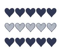 uxcell Heart Shaped Iron on Patches Navy Blue Embroidered Applique Patches Sew on Patch for Clothing Jackets Backpacks Repairing Decorations Pack of 15,2.8"x2.7"