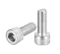 uxcell Hex Socket Bolts (M6-1x16), 304 Stainless Steel Hex Socket Drive Screw, Silver Tone, 40 Pcs