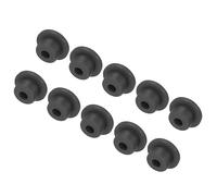 uxcell High Temp Silicone Plug Mount Dia 17mm/0.66 inch T Shaped Rubber Stopper Hole Plugs for Powder Coating Plating Waterproof Plugs Sealing Plugs Black Pack of 10(OD 25mm)