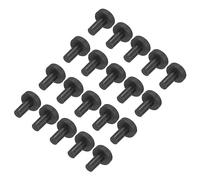 uxcell High Temp Silicone Plug Mount Dia 3mm/0.11 inch T Shaped Solid Rubber Stopper Hole Plugs for Powder Coating Plating Waterproof Plugs Sealing Plugs Black Pack of 20(OD 7mm)