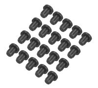 uxcell High Temp Silicone Plug Mount Dia 5.5mm/0.22 inch T Shaped Solid Rubber Stopper Hole Plugs for Powder Coating Plating Waterproof Plugs Sealing Plugs Black Pack of 20(OD 8mm)