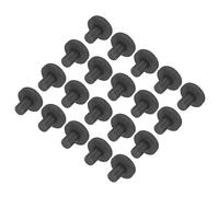 uxcell High Temp Silicone Plug Mount Dia 5mm/0.19 inch T Shaped Solid Rubber Stopper Hole Plugs for Powder Coating Plating Waterproof Plugs Sealing Plugs Black Pack of 20(OD 12mm)