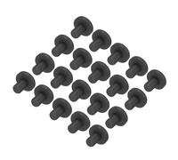 uxcell High Temp Silicone Plug Mount Dia 6mm/0.23 inch T Shaped Solid Rubber Stopper Hole Plugs for Powder Coating Plating Waterproof Plugs Sealing Plugs Black Pack of 20(OD 13mm)