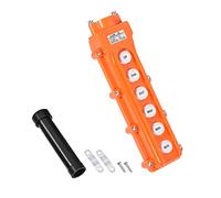 uxcell Hoist Crane Pendant Control Station Push Button Switch Orange
