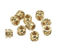 uxcell Knurled Insert Nut M3 x 4mm L x 5mm OD Female Thread Brass Embedding Nut 120 Pcs