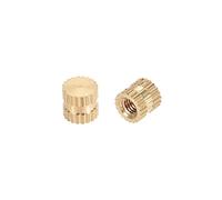 uxcell Knurled Insert Nuts, 50Pcs M3 x 5mm(L) x 5mm(OD) Female Thread Brass Blind Embedment Nuts