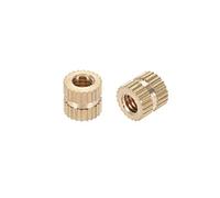uxcell Knurled Insert Nuts, M4 x 6mm(L) x 6mm(OD) Female Thread Brass Embedment Assortment Kit, 100 Pcs