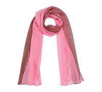 Uxcell Long Chiffon Light Wedding Scarf Silky Gradient Color Party Shawl Spring Summer Beach Wrap for Women Khaki Rose Pink 63"x19.6"