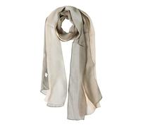 Uxcell Long Chiffon Lightweight Sheer Wedding Scarf Silky Gradient Color Party Shawl Spring Summer Beach Wrap for Women Gray Beige 63"x19.6"