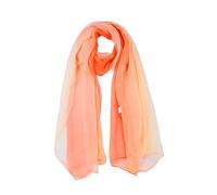 Uxcell Long Chiffon Lightweight Sheer Wedding Scarf Silky Gradient Color Party Shawl Spring Summer Beach Wrap for Women Orange 63"x19.6"