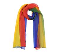 Uxcell Long Chiffon Lightweight Sheer Wedding Scarf Silky Gradient Color Party Shawl Spring Summer Beach Wrap for Women Red Yellow Green Blue 63"x19.6"