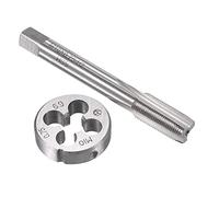 uxcell M10 x 0.75mm Metric Tap and Die Set, Machine Thread Screw Tap with Round Threading Die, Tap & Die Kit for Nut Screw Bolt Thread Repair