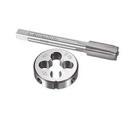 uxcell M11 x 0.75mm Metric Tap and Die Set, Machine Thread Screw Tap with Round Threading Die, Tap & Die Kit for Nut Screw Bolt Thread Repair