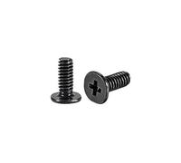 uxcell M2x6mm Phillips Screw Fastener Small Screws Black 3.8mm Dia Screw Head for Laptop PC TV Fan Audio Switch 50pcs