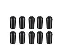 uxcell M4 Switch Tip Knob Cap Plastic Replacement for 3 Way Toggle Pickup Selector Black 10pcs