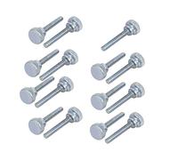 uxcell M4x25mm Flat Knurled Head Fully Threaded Thumb Screws Bolts Fastener 15pcs