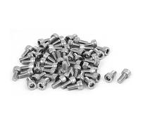 uxcell M4x8mm Thread 304 Stainless Steel Hex Socket Head Cap Screw Bolt DIN912 55pcs