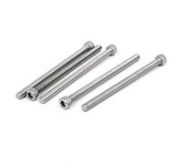 Uxcell M6 x 100mm Thread 304 Stainless Steel Hex Socket Head Cap Screw Bolt DIN912 5pcs