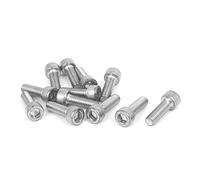 Uxcell M6 x 18mm Thread 304 Stainless Steel Hex Socket Head Cap Screw Bolt DIN912 12pcs