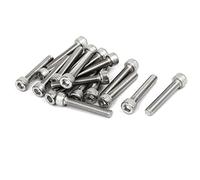 Uxcell M6 x 35mm Thread 304 Stainless Steel Hex Socket Head Cap Screw Bolt DIN912 18pcs