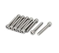 Uxcell M6 x 40mm Thread 304 Stainless Steel Hex Socket Head Cap Screw Bolt DIN912 12pcs