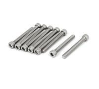 Uxcell M6 x 50mm Thread 304 Stainless Steel Hex Socket Head Cap Screw Bolt DIN912 12pcs