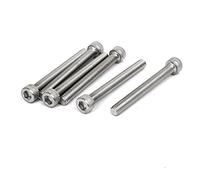 Uxcell M6 x 55mm Thread 304 Stainless Steel Hex Socket Head Cap Screw Bolt DIN912 6pcs