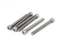 Uxcell M6 x 60mm Thread 304 Stainless Steel Hex Socket Head Cap Screw Bolt DIN912 6pcs