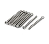 Uxcell M6 x 70mm Thread 304 Stainless Steel Hex Socket Head Cap Screw Bolt DIN912 12pcs