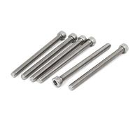 Uxcell M6 x 80mm Thread 304 Stainless Steel Hex Socket Head Cap Screw Bolt DIN912 6pcs