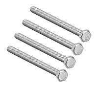 uxcell M8 Thread 130mm 304 Stainless Steel Hex Head Screw Bolts Fastener 4pcs