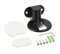 uxcell Magnetic Door Stopper, Adjustable Door Stops Door Catch Magnets Floor Door Holder with Self Adhesive and Screws, Black