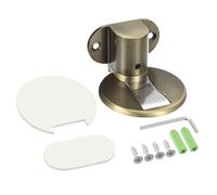 uxcell Magnetic Door Stopper, Adjustable Door Stops Door Catch Magnets Floor Door Holder with Self Adhesive and Screws, Bronze Tone