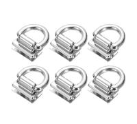 Uxcell Metal Bag Connector with D Ring, 6Pcs 18mm Purse Bridge Hanger Buckle with Screws for Purse DIY, Key Chain Lanyard (Silver Tone)
