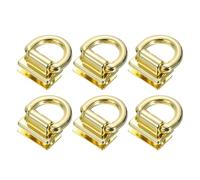 Uxcell Metal Bag Connector with D Ring, 6Pcs 18mm Purse Bridge Hanger Buckle with Screws for Purse DIY, Key Chain Lanyard (Gold Tone)