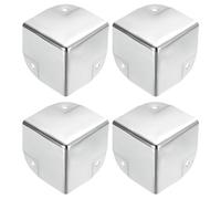 uxcell Metal Box Corner Protectors Box Edge Guard Protector 50 x 50 x 50mm Silver Tone 32pcs for Table Corners and Desk Corners