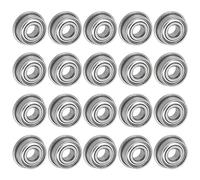uxcell MF104ZZ Flanged Ball Bearing 4x10x4mm Double Shielded Chrome Steel Flange Bearings, 20pcs