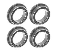 uxcell MF128-2RS Flanged Ball Bearing 8x12x3.5mm Double Sealed Chrome Steel Flange Bearings, 4pcs