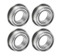 uxcell MF95ZZ Flanged Ball Bearing 5x9x3mm Double Shielded Chrome Steel Flange Bearings, 4pcs