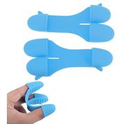 uxcell Mini Oven Mitts Gloves, 4.6x2.2x0.6 Inch Small Cute Silicone Mitts Gloves Pinch Grips Pot Holders for Kitchen Cooking Baking Grilling, Blue