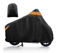 uxcell Motorcycle Cover Motorbike Full Cover Outdoor Waterproof Scooter Cover Protector for Honda PCX 125 150 160 Hybrid Fits 76" Black 300D
