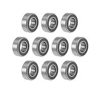 uxcell MR126-2RS Deep Groove Ball Bearings 6mm Inner Dia 12mm OD 4mm Bore Double Sealed Chrome Steel Z2 10pcs