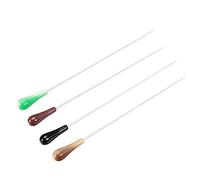 uxcell Music Conductor Baton Orchestra Baton 39cm/15.35inch Length Brown Red Black Green Resin Handle Music Conducting Baton 4pcs
