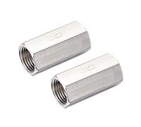 uxcell Nickel-Plated Copper One Way Air Check Valve G 1/2 BSP Female Threaded Full Port Check Valve 2Pcs