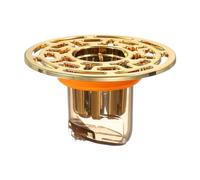 uxcell Odor Proof Floor Drain, ABS Floor Drain Cover Shower Plug Drain Backflow Preventer Suitable for 1.3-1.7" Caliber Pipes Tubes Bathroom Kitchen, Gold/Orange