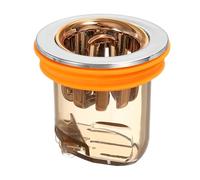 uxcell Odor Proof Floor Drain, ABS Floor Drain Cover Shower Plug Drain Backflow Preventer Suitable for 1.3-1.9" Caliber Pipes Tubes Bathroom Kitchen, Gold/Orange