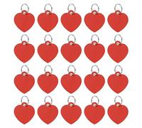 uxcell Pet ID Tags, Metal Engraving Tags, Heart-Shape Dog ID Tag, Red Blank Tags with Key Rings for Pet Dog Cat, Stamping Pendant Decoration, 20 Pack