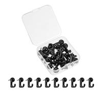 uxcell Picture Hanging Hooks, 20pcs 20 Lbs - Zinc Alloy Hangers Nails, Push Pins for Hanging on Home Office Wooden or Fabric Wall (Black)