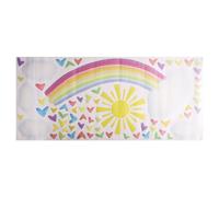 uxcell Polka Dots Wall Sticker, PVC Peel and Stick Rainbow Cloud Wall Decal Sticker for Bedroom Classroom, Colorful